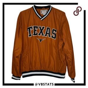 Vintage Foot Locker Men's Texas Longhorns Pullover Sport Jacket Orange Medium
